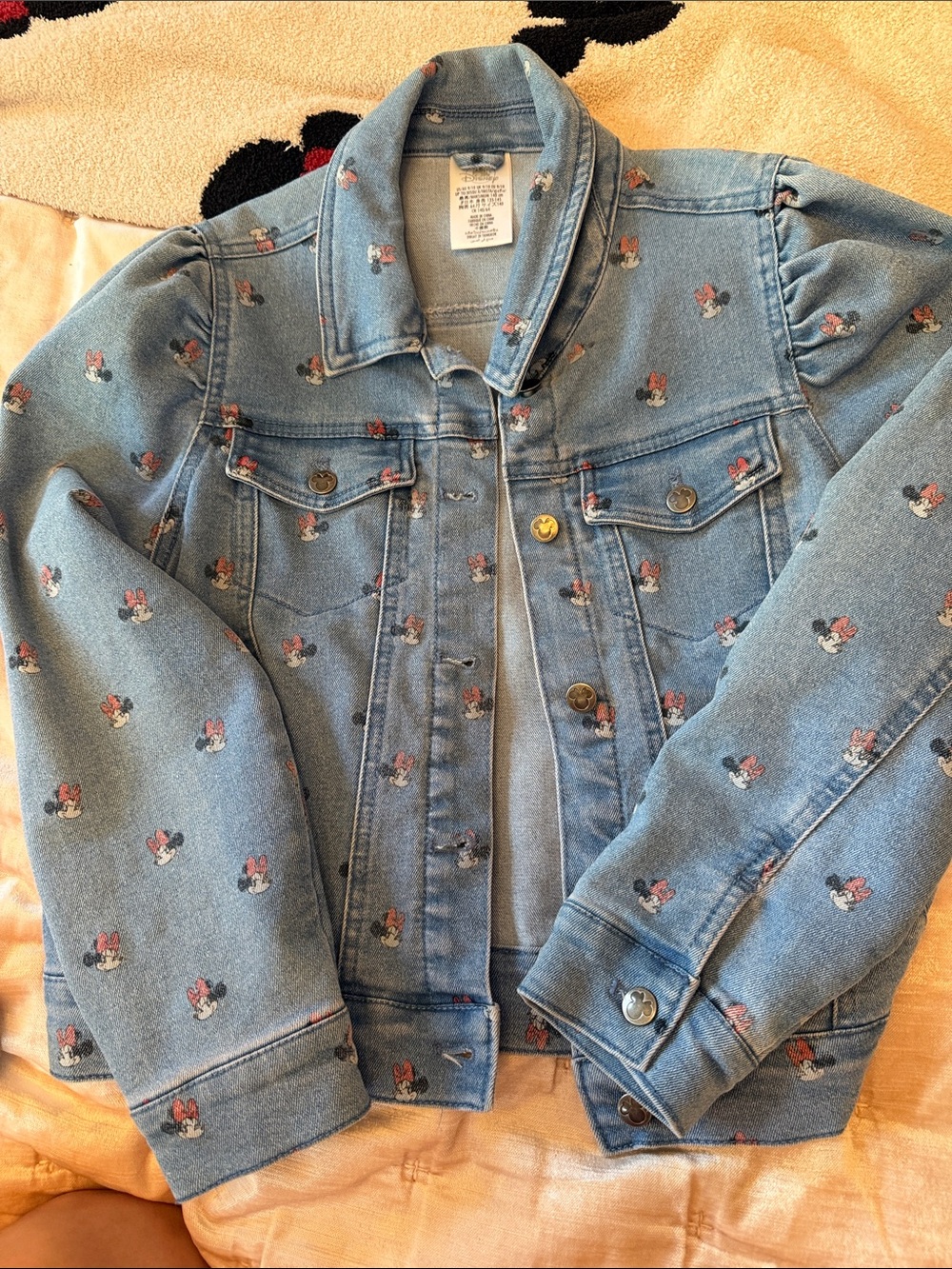 Disney Minnie denim jacket girls 9/10